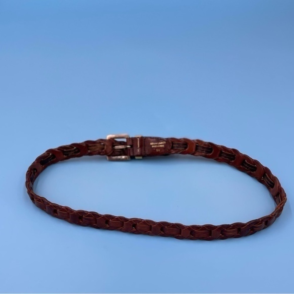 Vintage Gloria Vanderbilt Genuine Leather Braided Belt - Picture 5 of 5